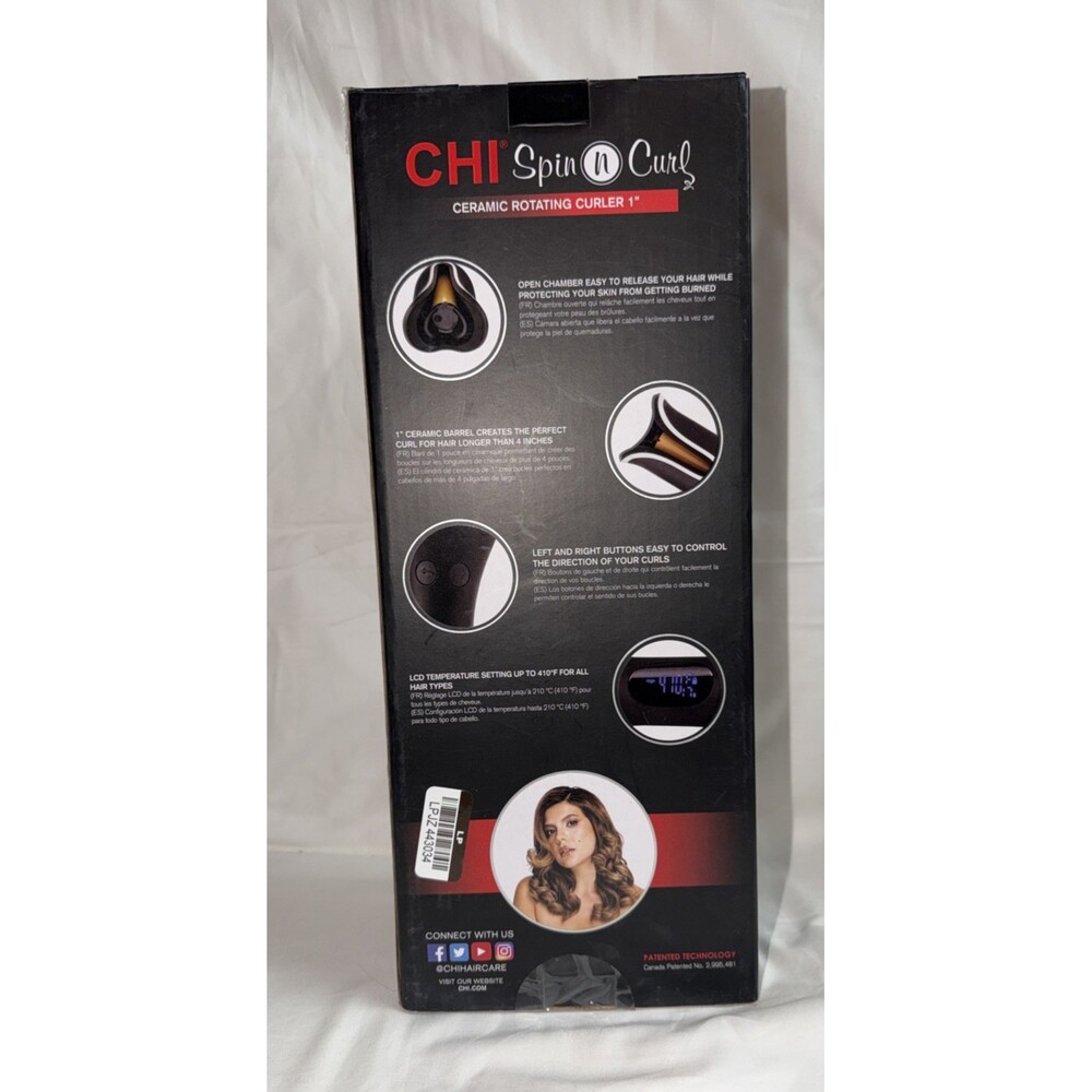 CHI Spin N Curl 1.25" Curling Iron - CA2319A (Black) OPEN BOX - Picture 3 of 3